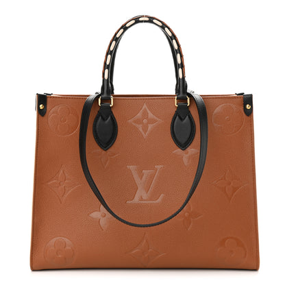 Louis Vuitton Empreinte Monogram Giant Wild At Heart Onthego MM Caramel 1 of 9