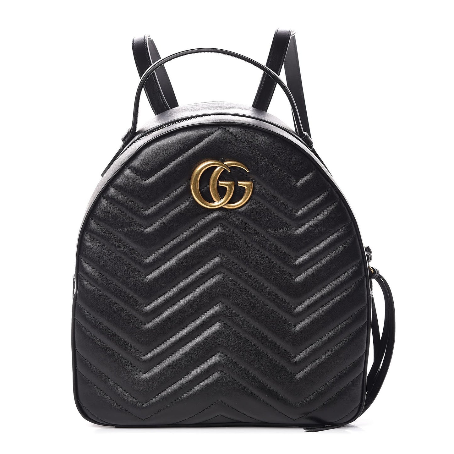 Calfskin Matelasse GG Marmont Backpack Black