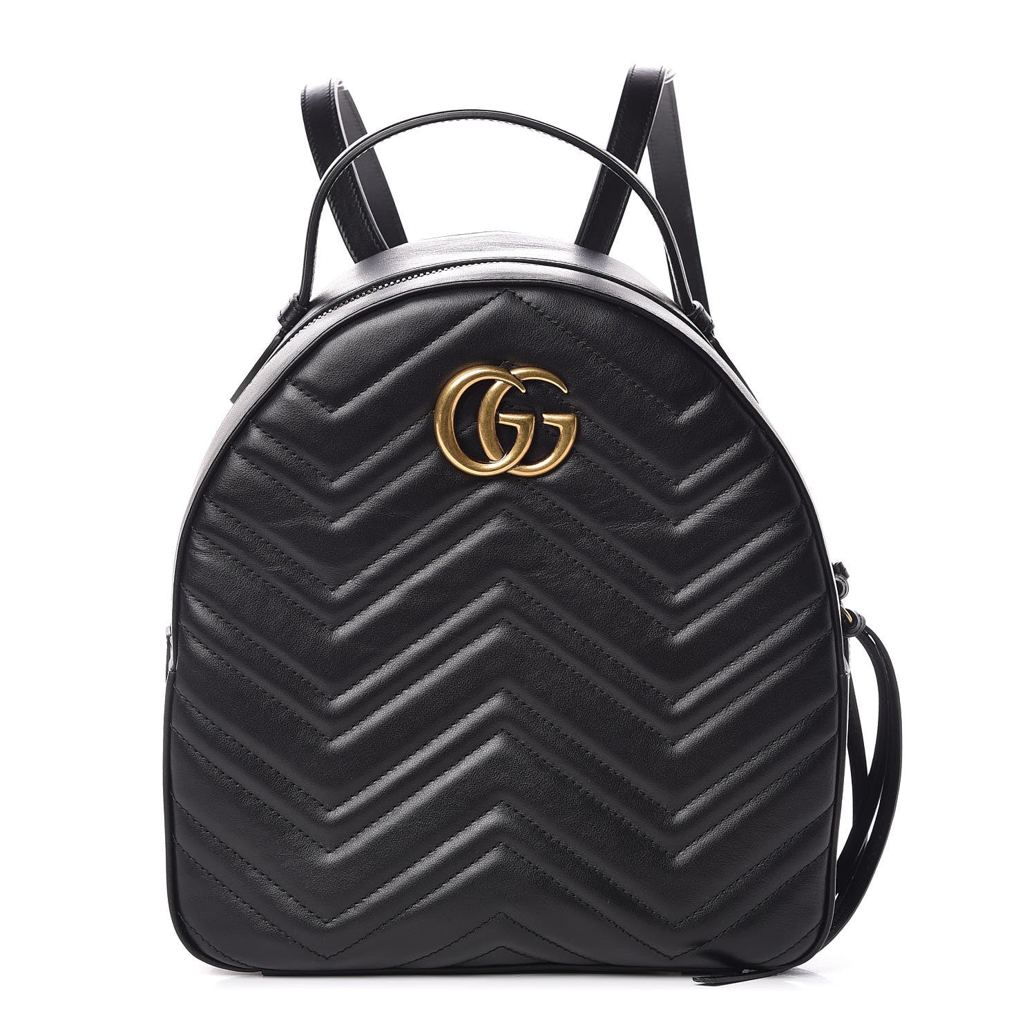 Gucci Calfskin Matelasse GG Marmont Backpack Black 1 of 8