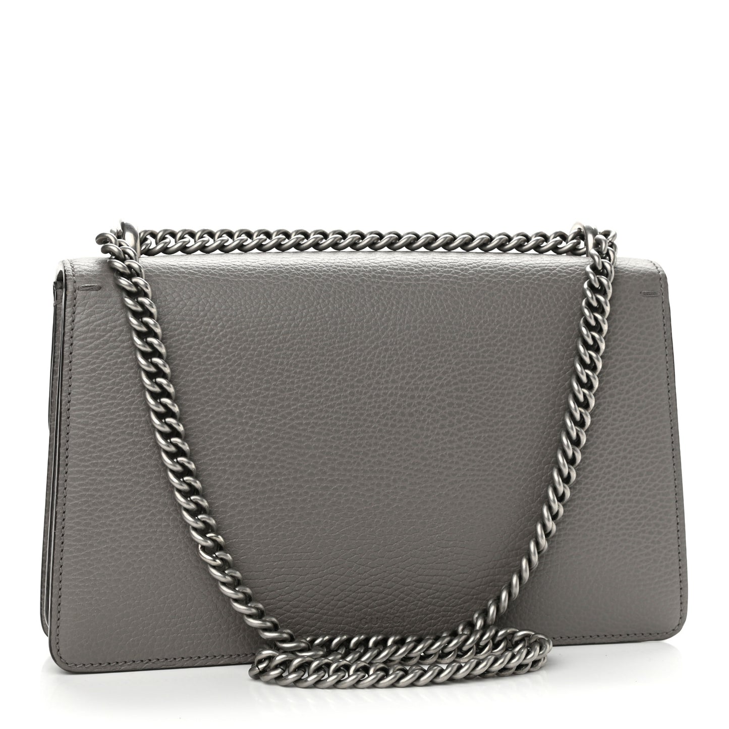 Pebbled Calfskin Small Dionysus Shoulder Bag Dusty Grey