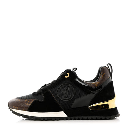 Louis Vuitton Suede Monogram Run Away Sneakers 38 Black 1 of 7