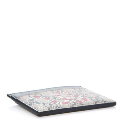 Gucci GG Supreme Monogram Kingsnake Card Holder Beige Black 4 of 7