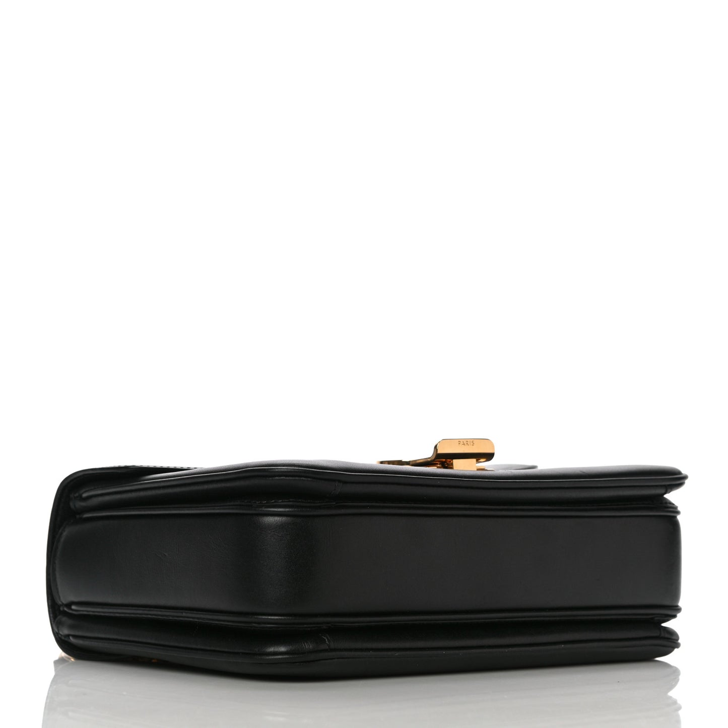 Shiny Calfskin Medium C Bag Black