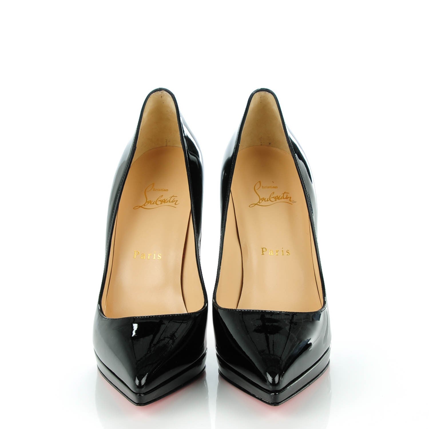 Christian Louboutin Patent Pigalle Plato 120 Pumps 38 Black 2 of 7