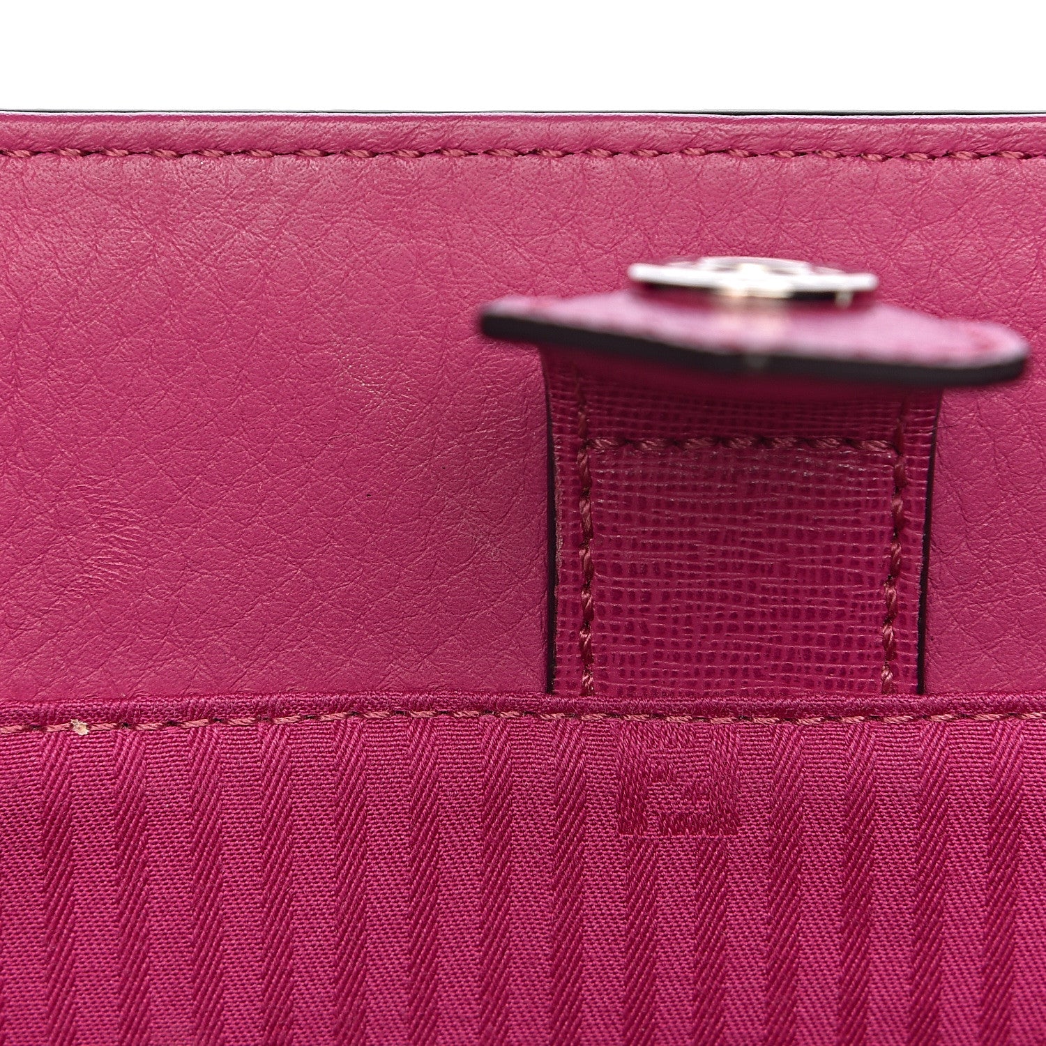 Fendi Vitello Elite Petite 2Jours Tote Magenta 7 of 12