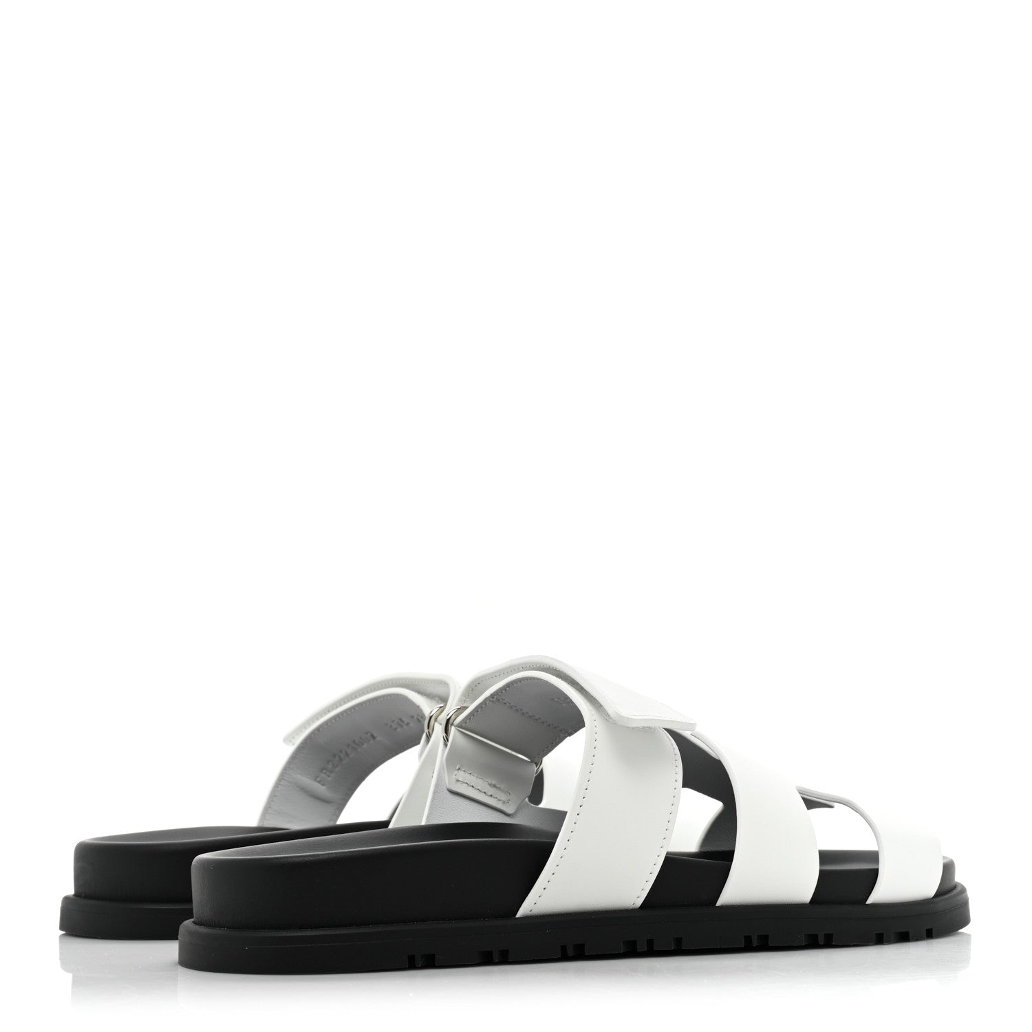 Hermes Calfskin Womens Chypre Sandals 37.5 White 4 of 9