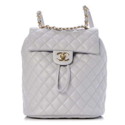 Chanel Calfskin Quilted Small Urban Spirit Backpack Light Grey 1 of 8