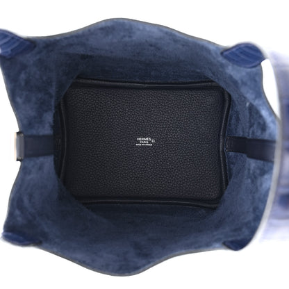 Hermes Taurillon Clemence Matte Alligator Picotin Lock Touch 22 Bleu Nuit 5 of 11