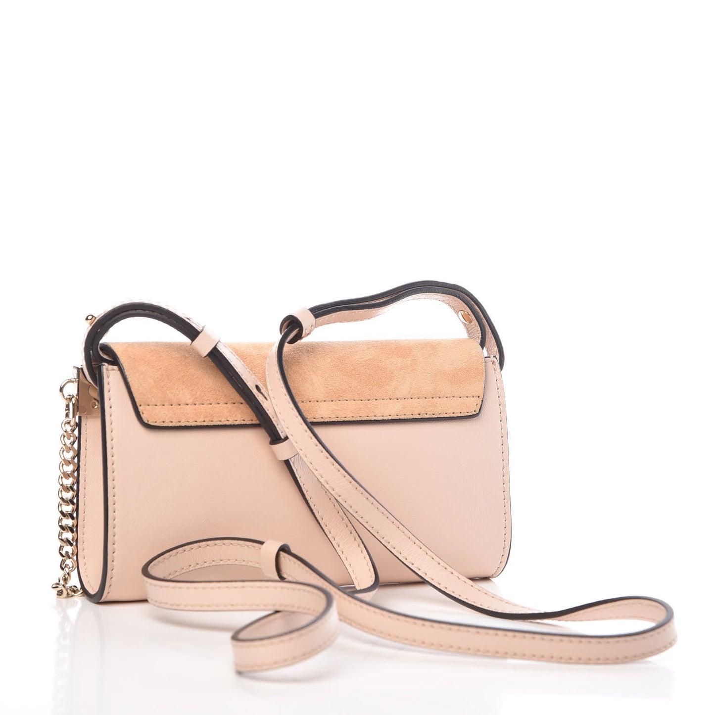 Calfskin Mini Faye Shoulder Bag Cement Pink