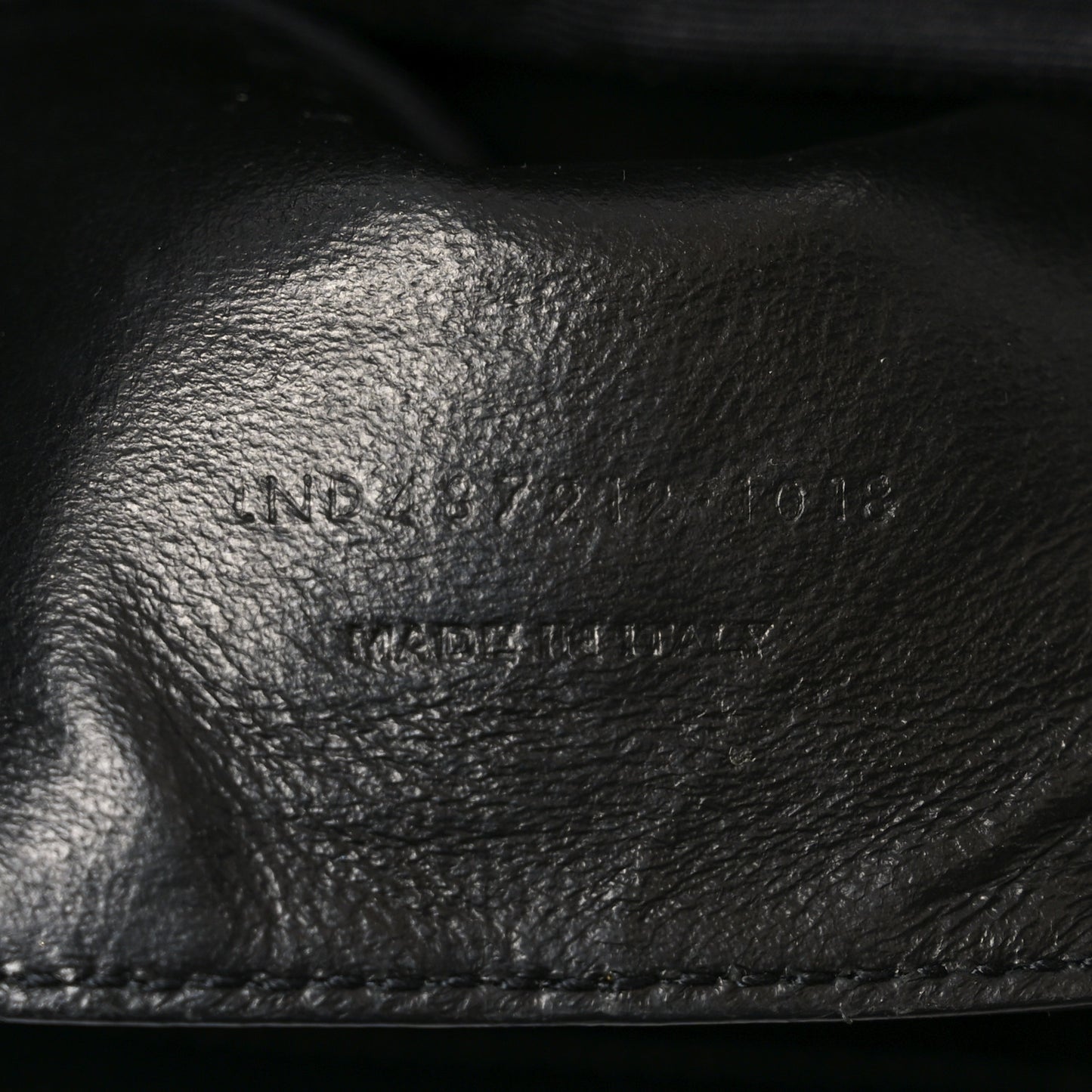 Sheepskin Matelasse Chevron Monogram Large College Bag Black