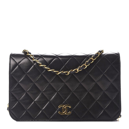 Chanel Lambskin Quilted Small Single Flap Black 1 of 12