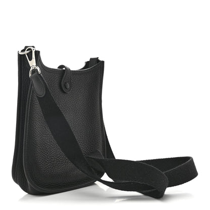 Hermes Taurillon Clemence Evelyne TPM Black 3 of 13