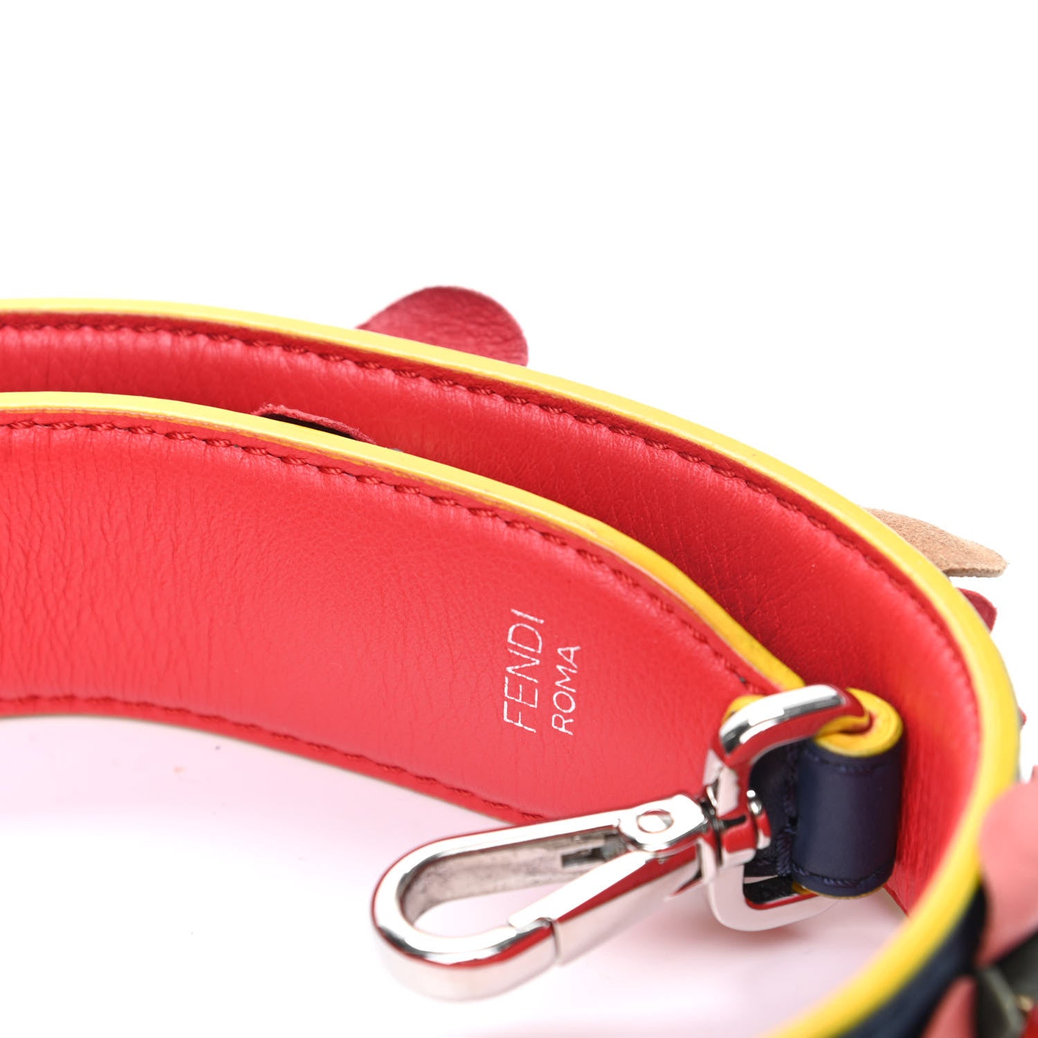 Fendi Vitello Dolce Flowerland Studded Strap You Blue Corallo Multicolor 3 of 3