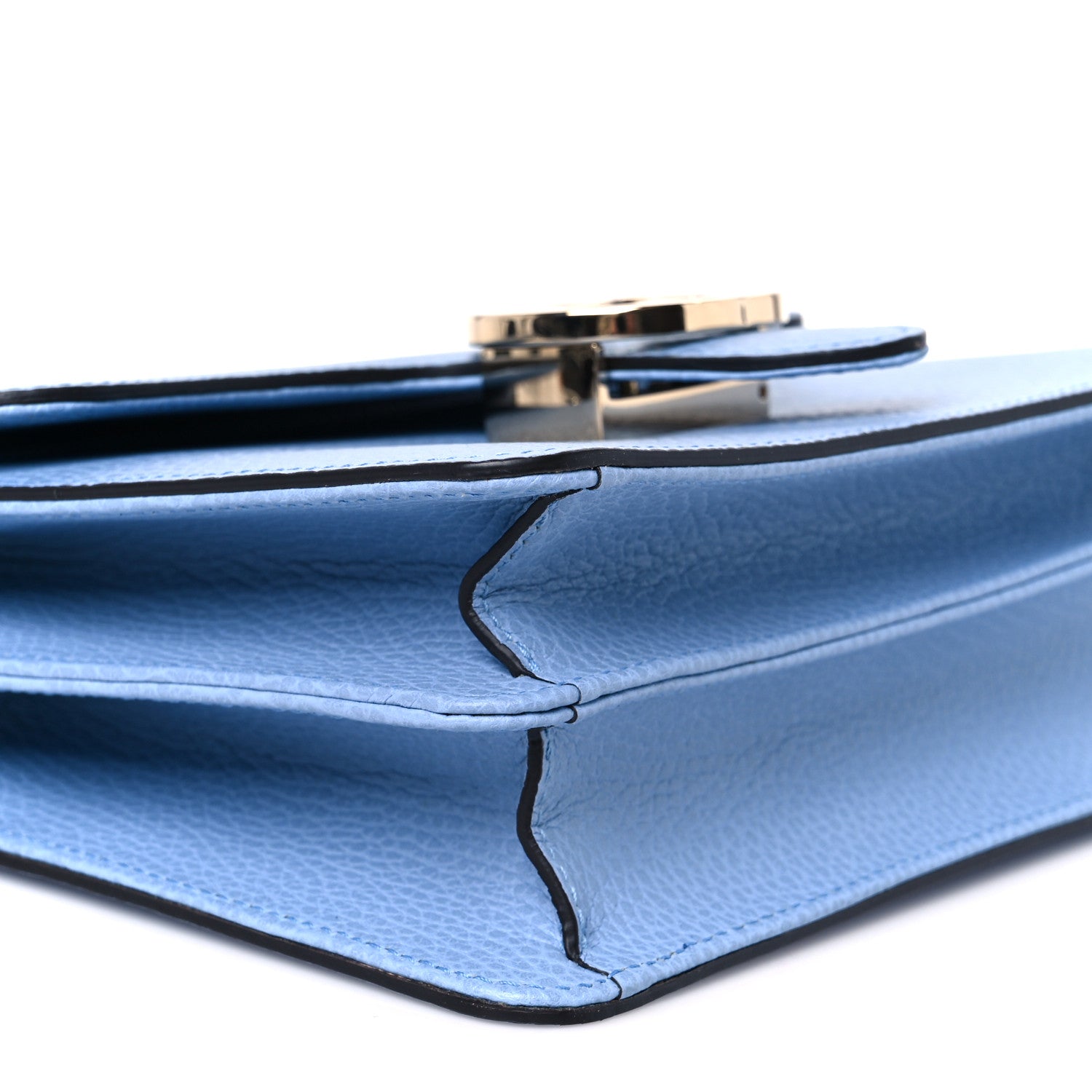 Gucci Dollar Calfskin Small Interlocking G Shoulder Bag Mineral Blue 9 of 10