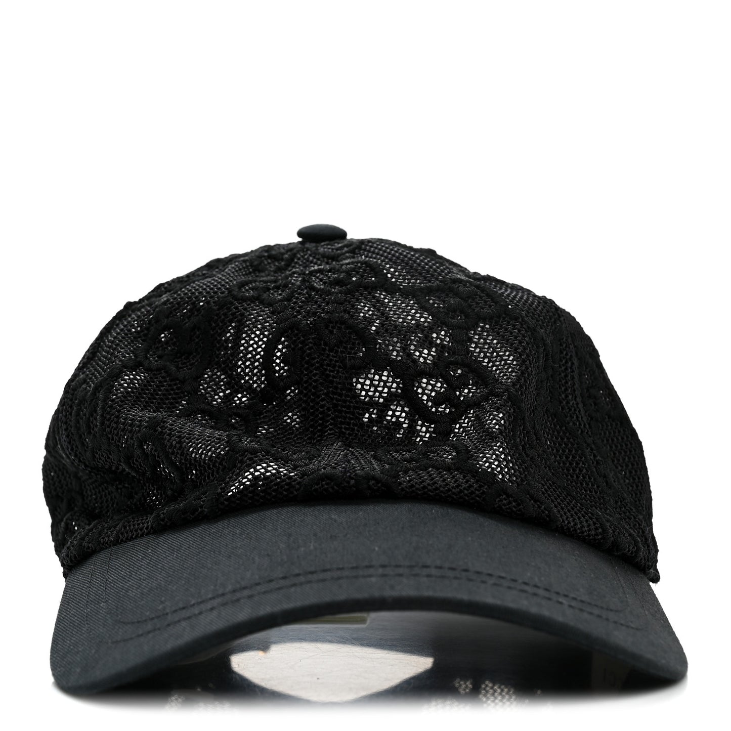 Mesh GG Monogram Shivali Baseball Hat M Black