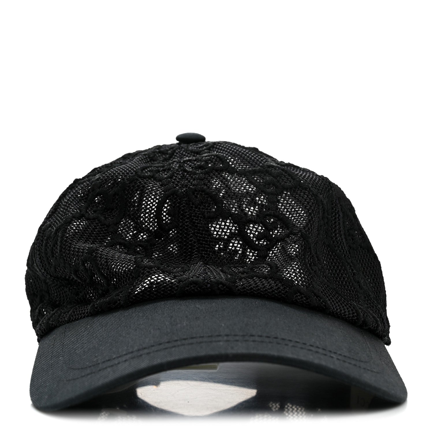 Gucci Mesh GG Monogram Shivali Baseball Hat M Black 3 of 9