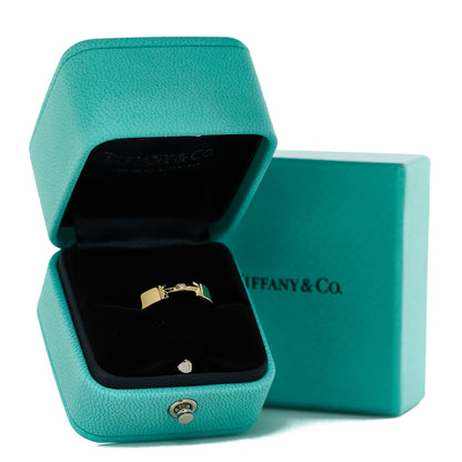 Tiffany 18K Yellow Gold Diamond Tiffany True Ring 53 6.5 5 of 5