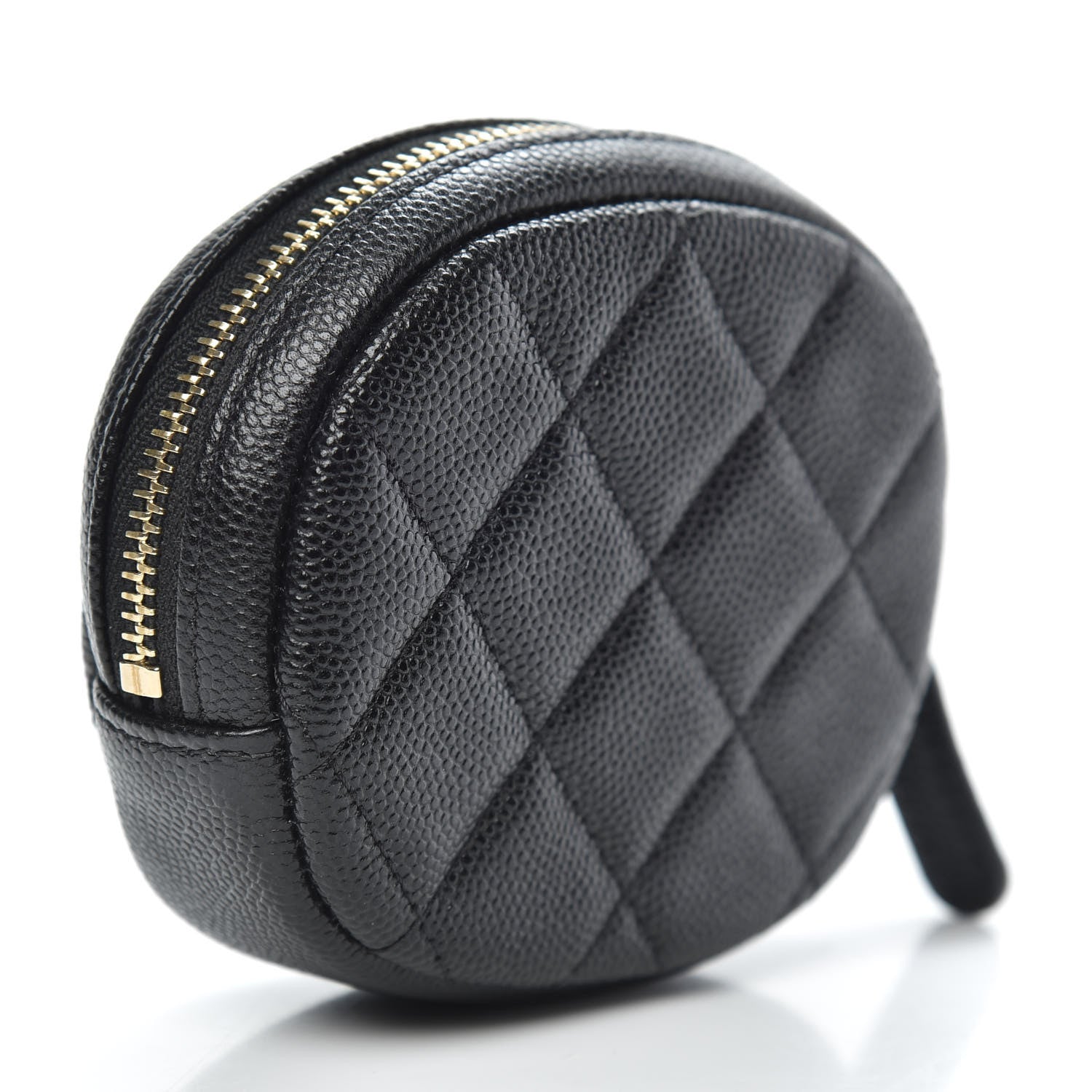 Chanel Caviar Quilted Zip Around Classic Coin Purse Black 3 of 7