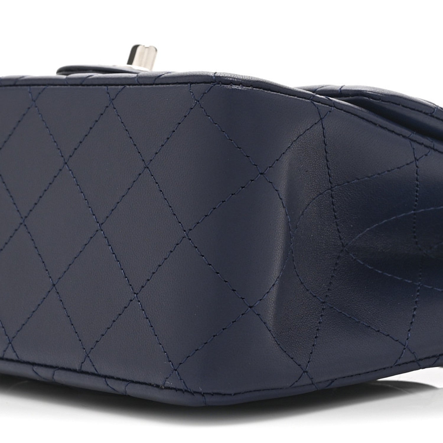 Chanel Lambskin Quilted Mini Square Flap Navy 10 of 10