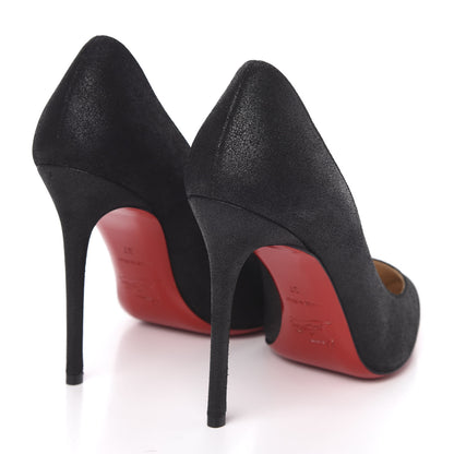 Christian Louboutin Glitter Resille Pigalle Follies 100 Pumps 37 Black 4 of 8