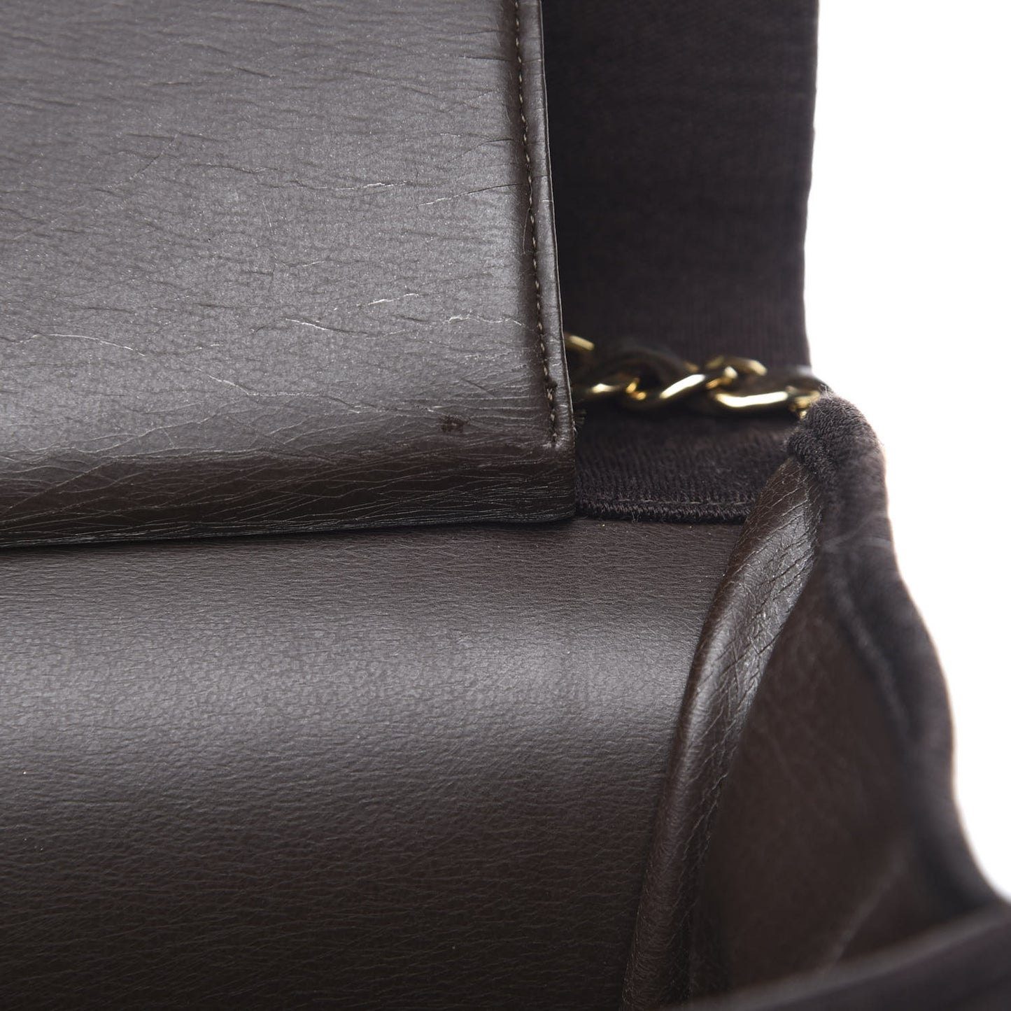 Jersey Quilted Medium Single Flap Brown