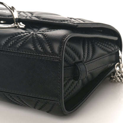 Alexander McQueen Lambskin Floral Stitched The Story Shoulder Bag Black 8 of 8