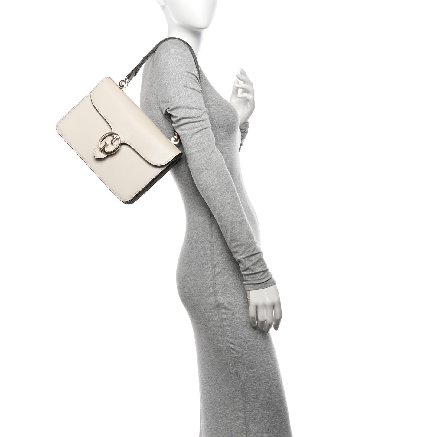 Calfskin Medium 1973 Shoulder Flap Bag Ivory