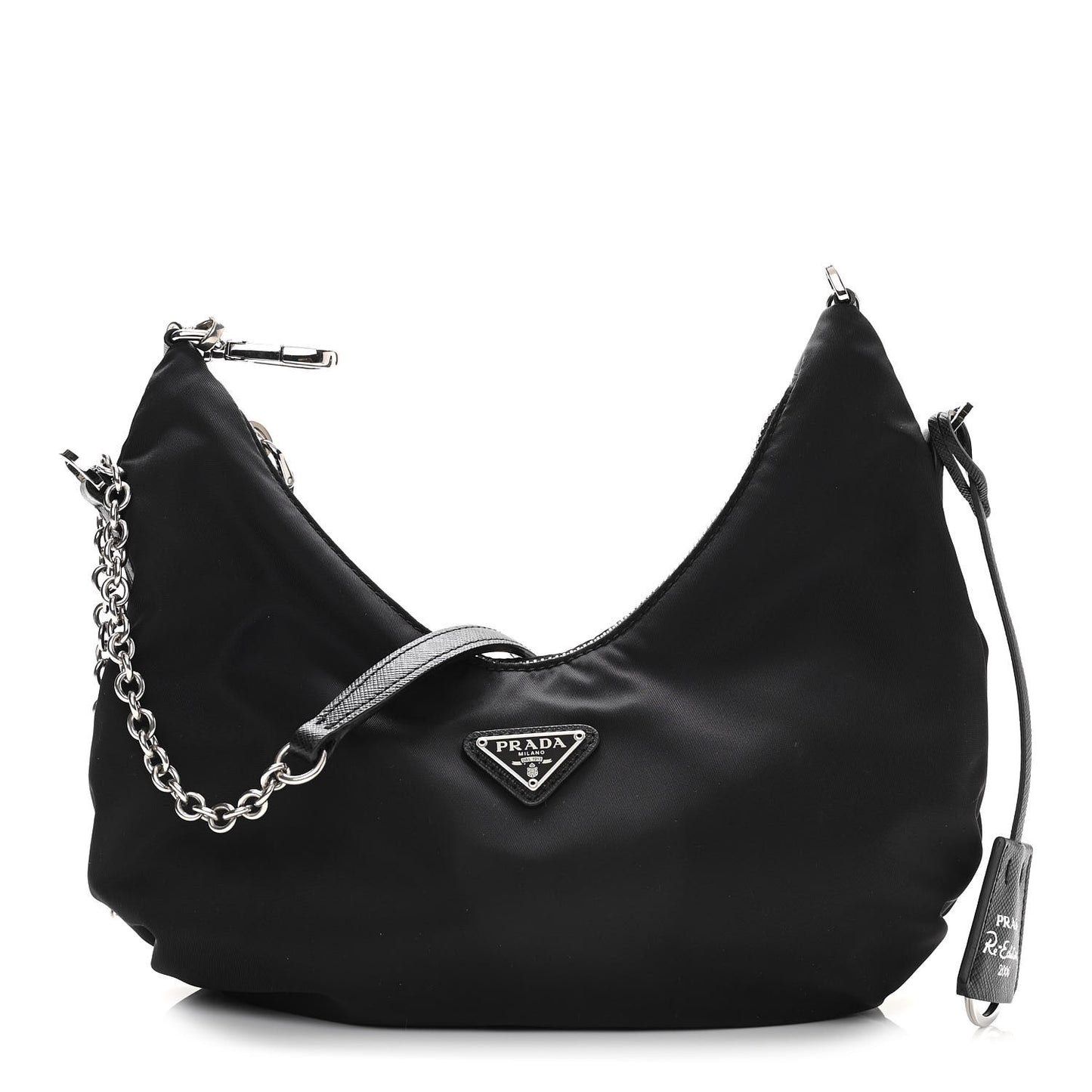 Tessuto Nylon Saffiano Re-Edition 2006 Shoulder Bag Black