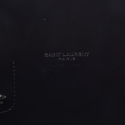 Saint Laurent Calfskin Crocodile Embossed Small Sac de Jour Black 6 of 10