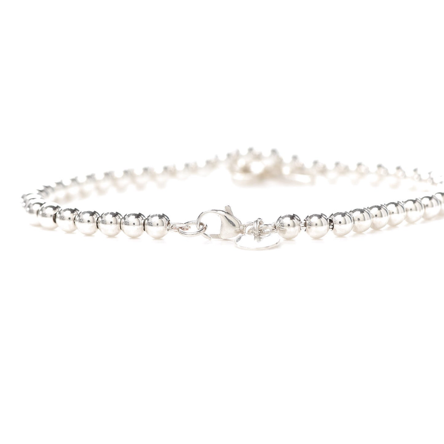Sterling Silver 4mm Bow Bead Bracelet