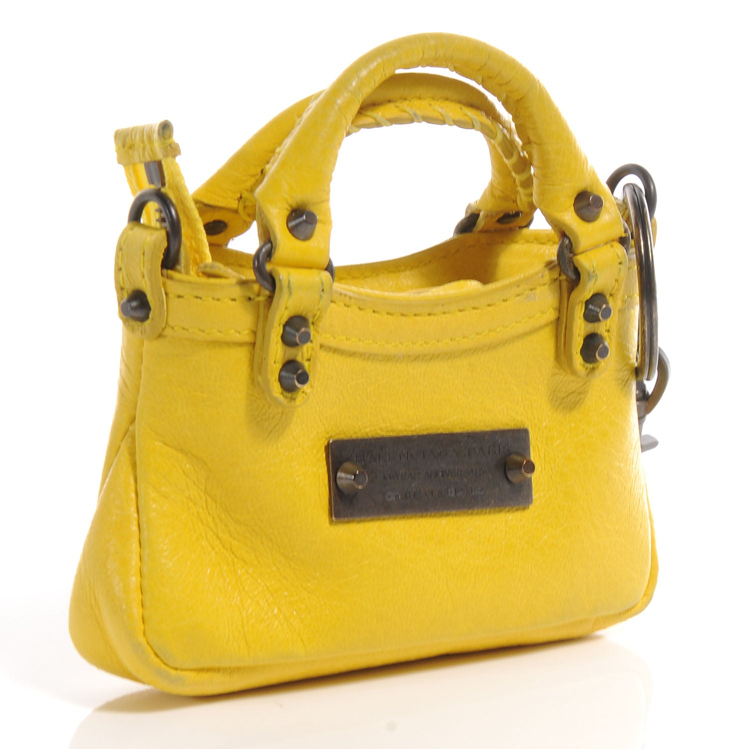 Balenciaga Agneau Mini First Bag Charm Moutarde 3 of 7