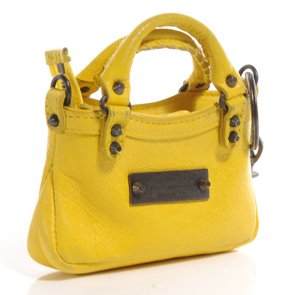 Balenciaga Agneau Mini First Bag Charm Moutarde 3 of 7