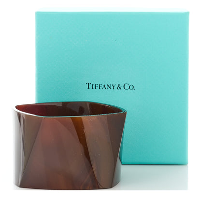 Tiffany Brown Agate Frank Gehry Torque Wide Bangle Bracelet 5 of 5