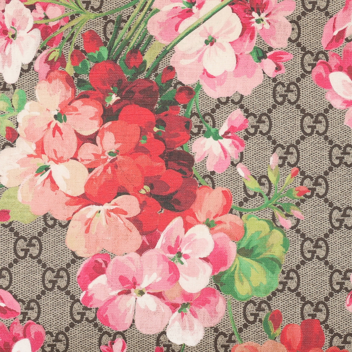 Gucci GG Supreme Monogram Blooms Large Cosmetic Case Beige Multicolor Dry Rose 8 of 10