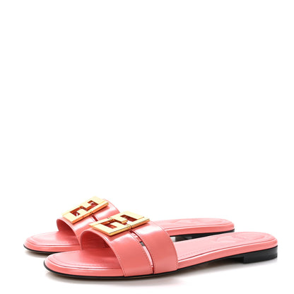 Fendi Vitello Cuoio FFold Slide Sandals 39 Pink 3 of 8