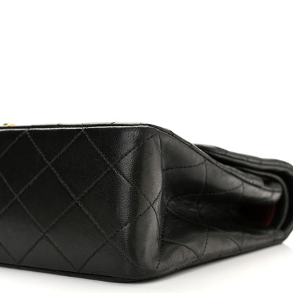 Chanel Lambskin Quilted Medium Double Flap Black 10 of 10