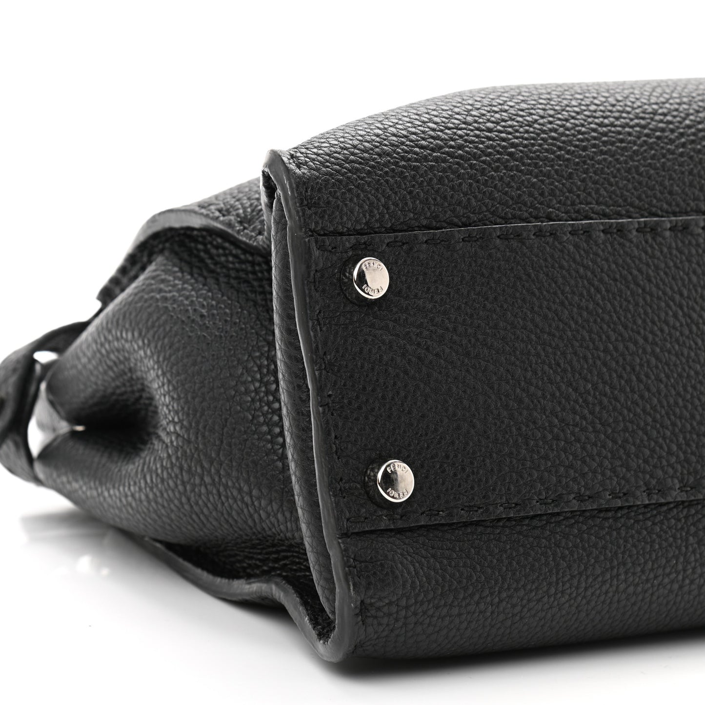 Cuoio Romano Selleria Bi-Color Medium Peekaboo Iconic Satchel Black Mou