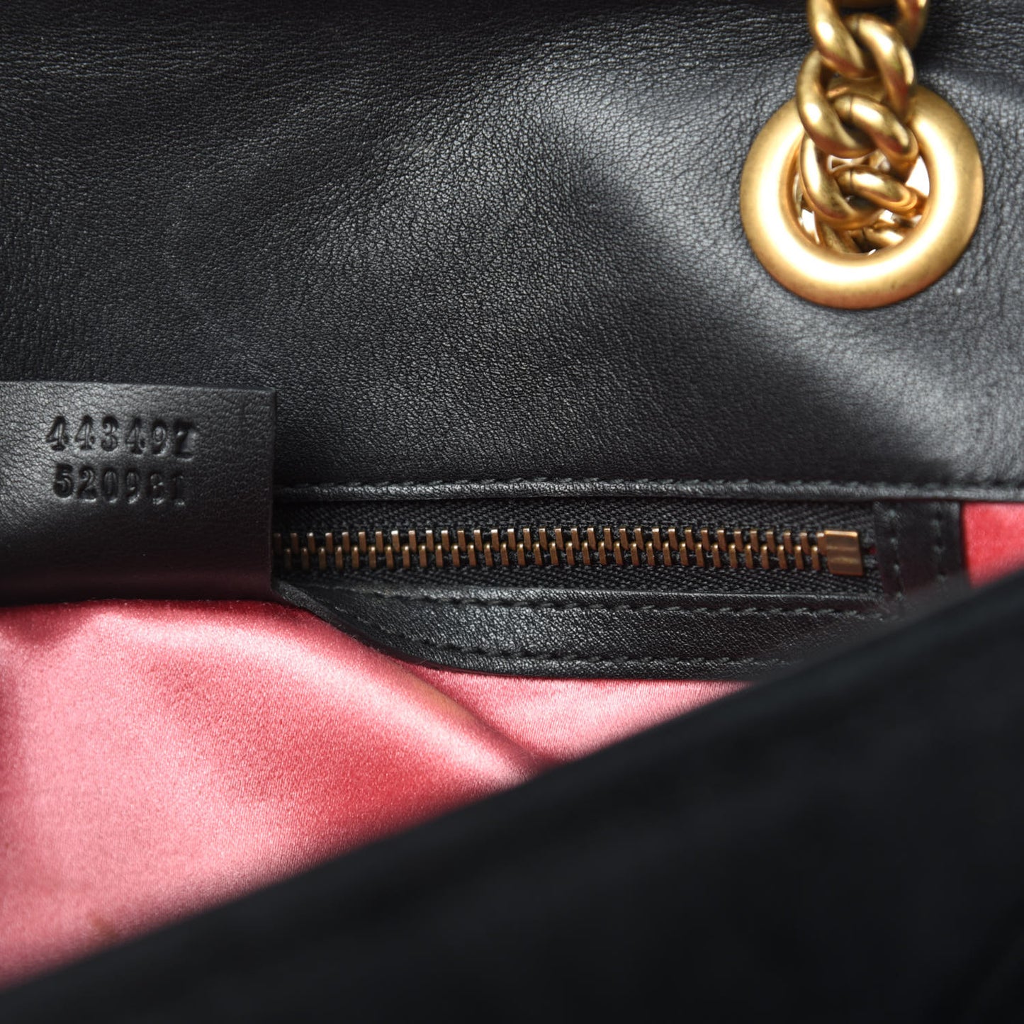 Velvet Matelasse Small GG Marmont Shoulder Bag Black