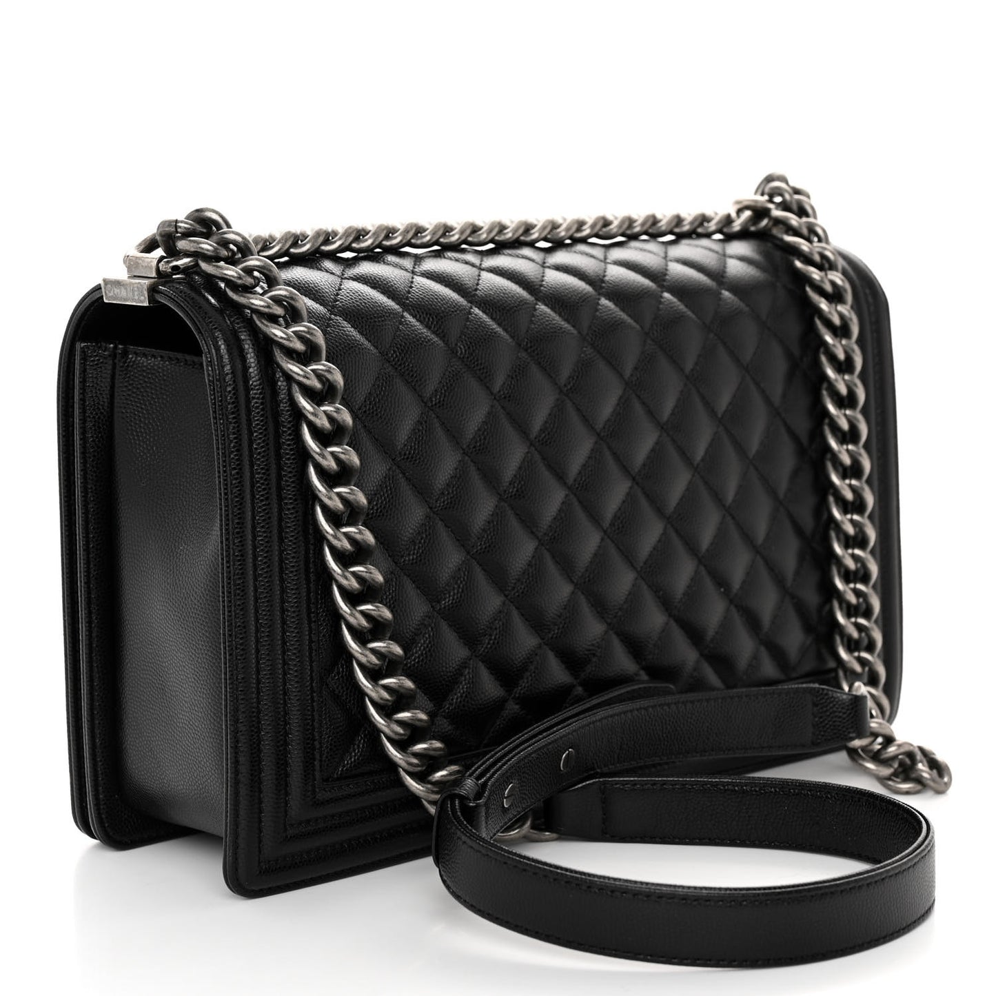 Caviar Quilted New Medium Boy Flap Black
