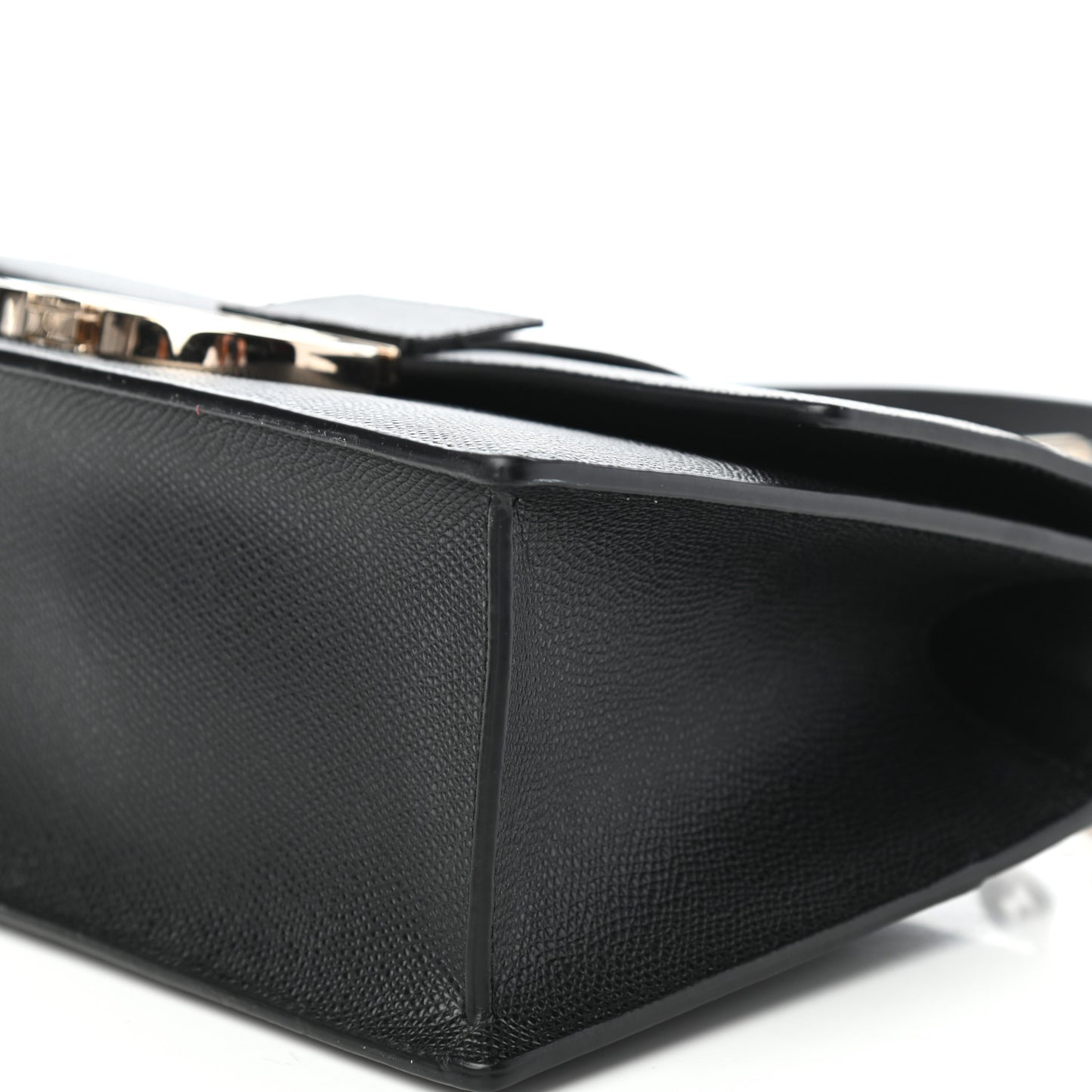 Grained Calfskin Embossed 30 Montaigne Chain Flap Bag Black