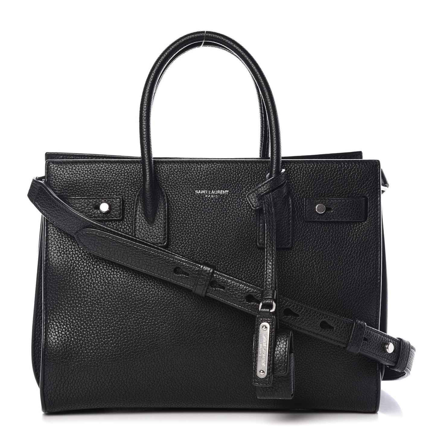 Grained Calfskin Baby Sac De Jour Souple Black