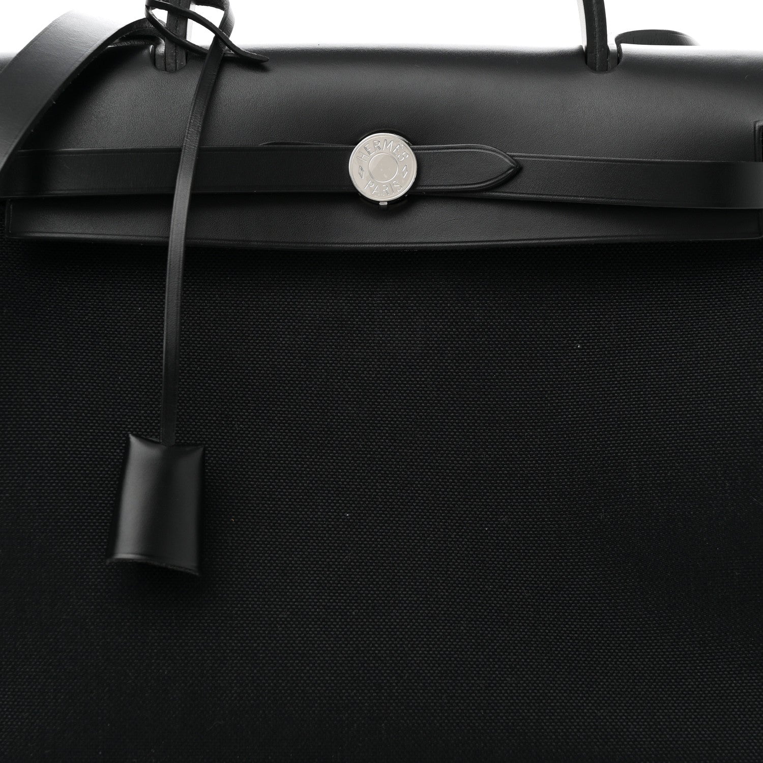Hermes Military Toile Vache Hunter Herbag Zip PM 31 Black 9 of 11