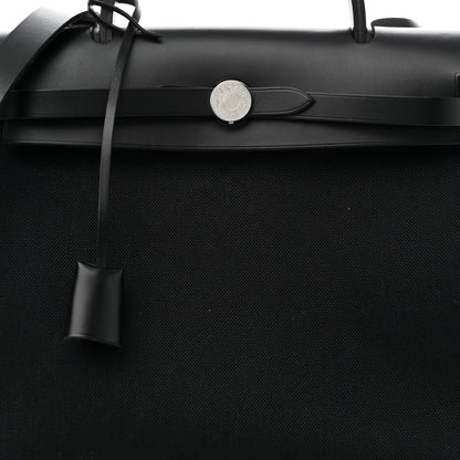 Hermes Military Toile Vache Hunter Herbag Zip PM 31 Black 9 of 11