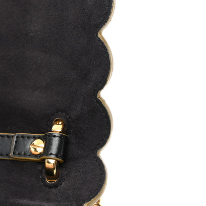 Fendi Vitello Liberty Scalloped Studded Kan I Shoulder Bag Black 12 of 18