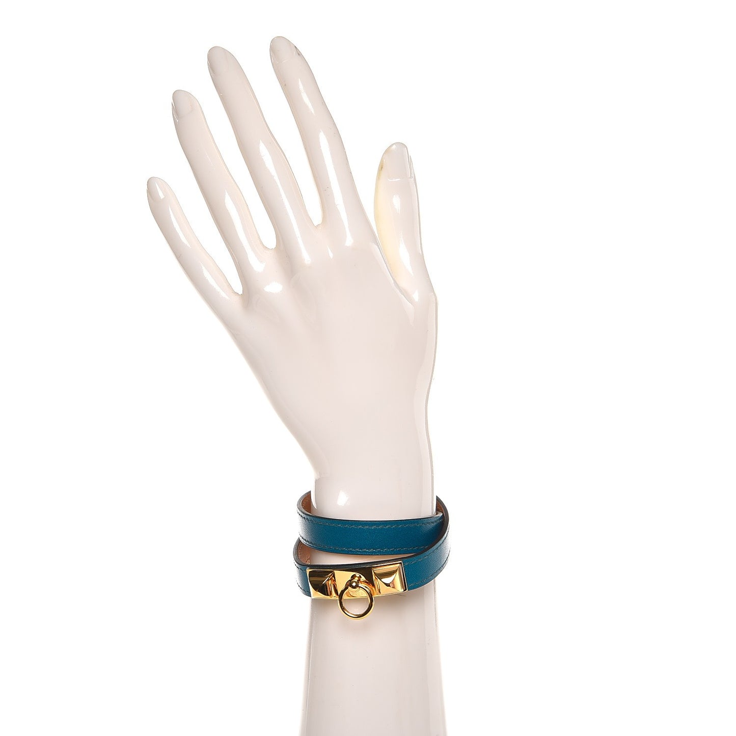Tadelakt Rivale Double Tour Bracelet M Bleu Izmir