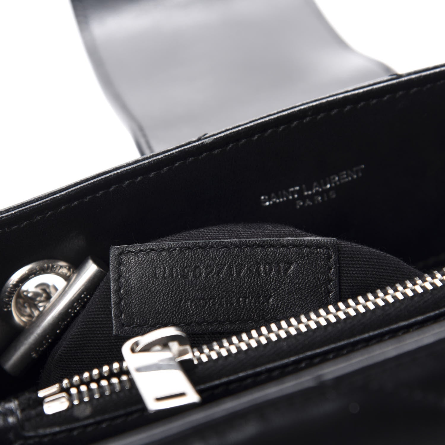Saint Laurent Calfskin Y Quilted Monogram Small Loulou Shopper Black 11 of 12