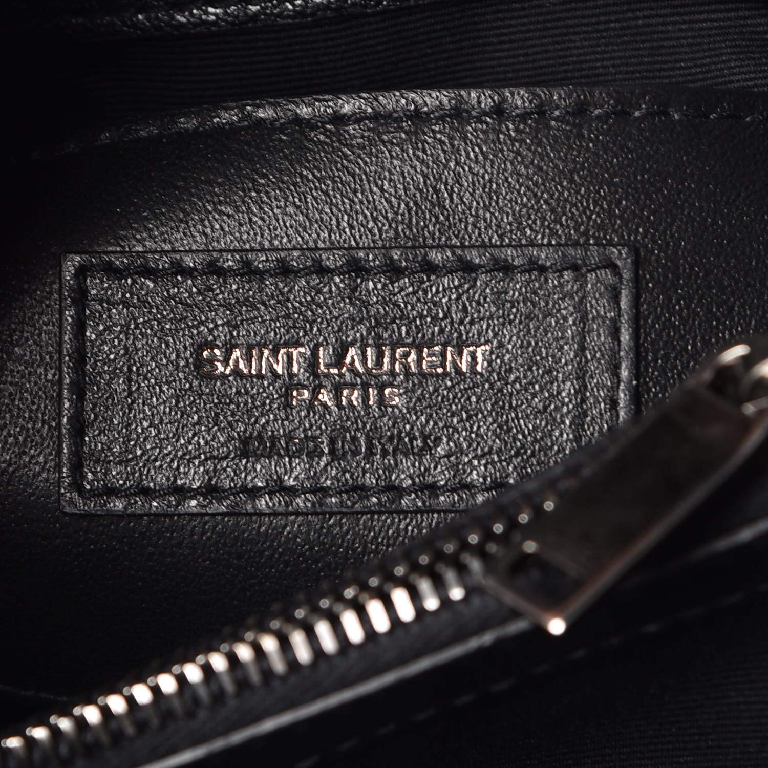 Saint Laurent Sheepskin Matelasse Chevron Monogram Medium College Bag Black 8 of 8
