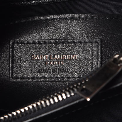 Saint Laurent Sheepskin Matelasse Chevron Monogram Medium College Bag Black 8 of 8