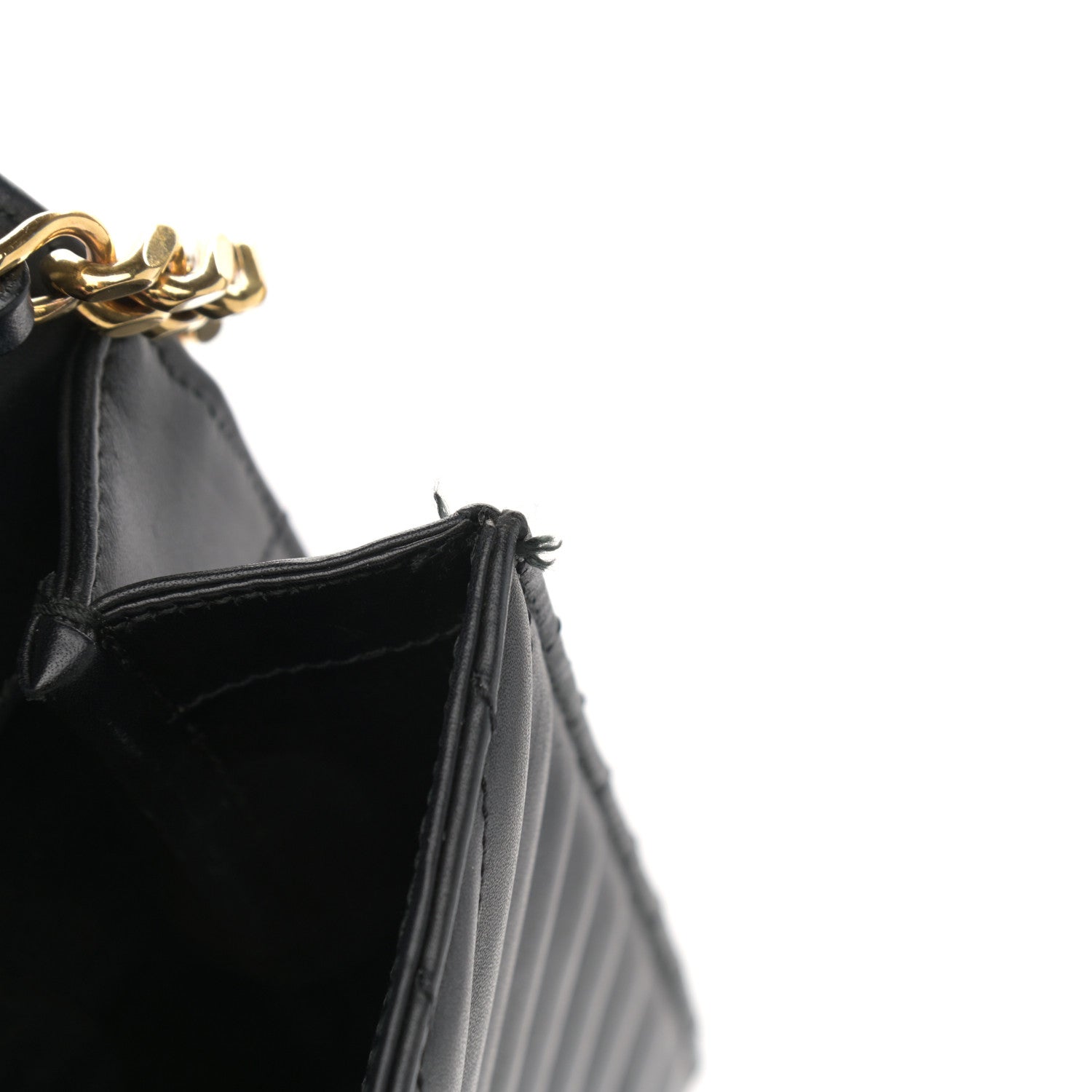 Saint Laurent Calfskin Matelasse Chevron Medium Monogram Satchel Black 14 of 16