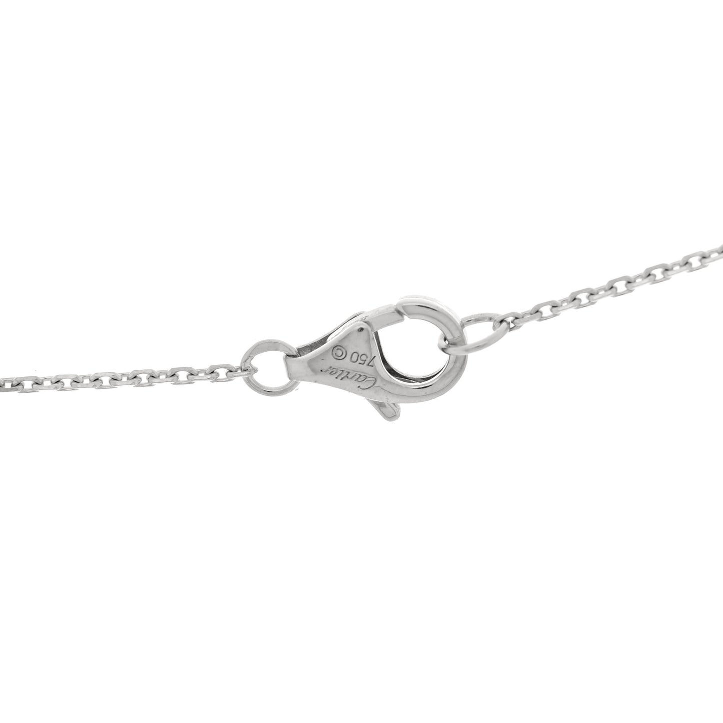 18K White Gold Diamond Etincelle De Cartier Pendant Necklace